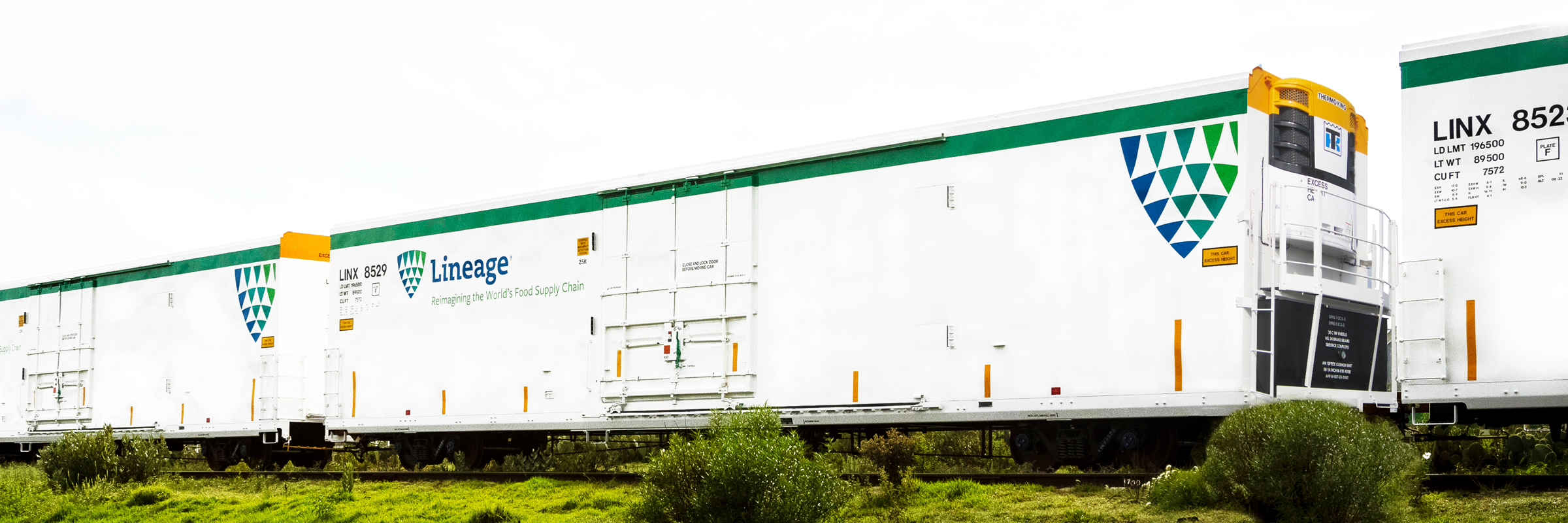 Greenbrier’s 72’-3″ Refrigerated Boxcar ideally suited to transport perishable food items.