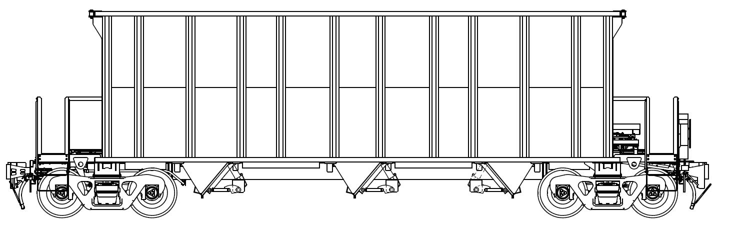 Greenbrier has designed the Dura-Max™, a 2,400 cubic feet open-top hopper railcar.