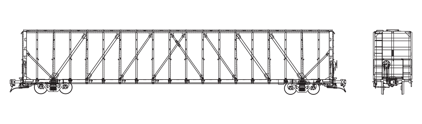 73' Riserless Deck Centerbeam technical drawing.