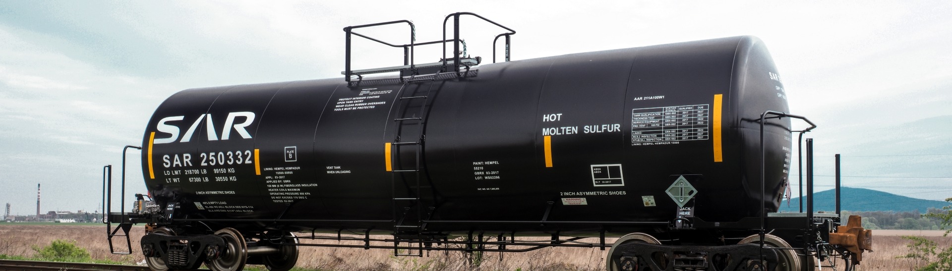 15,700 Gallon Molten Sulfur Tank Car