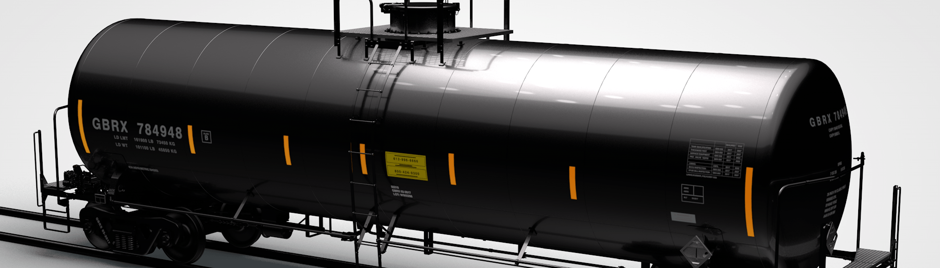 18,000 Gallon Chlorine Pressure Tank Car