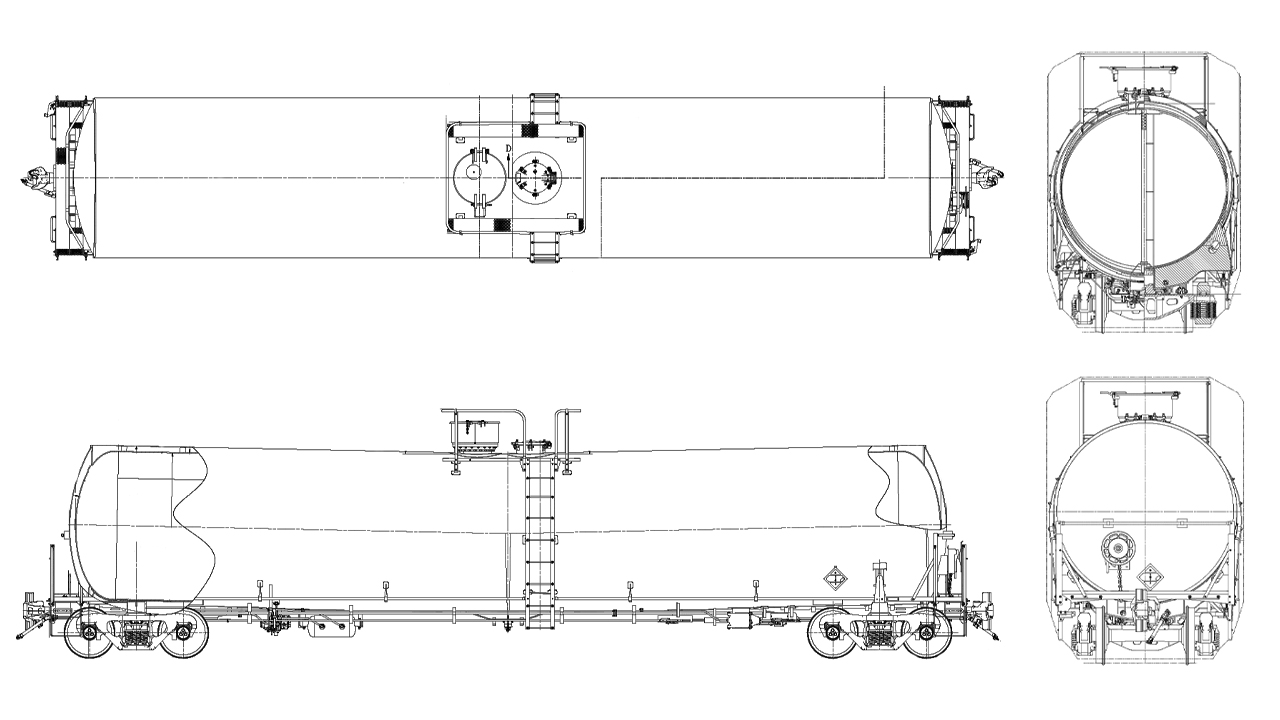 25,390 Gallon Stainless Steel Tank Car